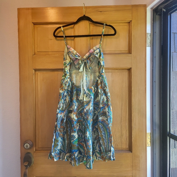 House of Harlow 1960 Boho Floral Blue Ivory Dress Size Small - Picture 7 of 11